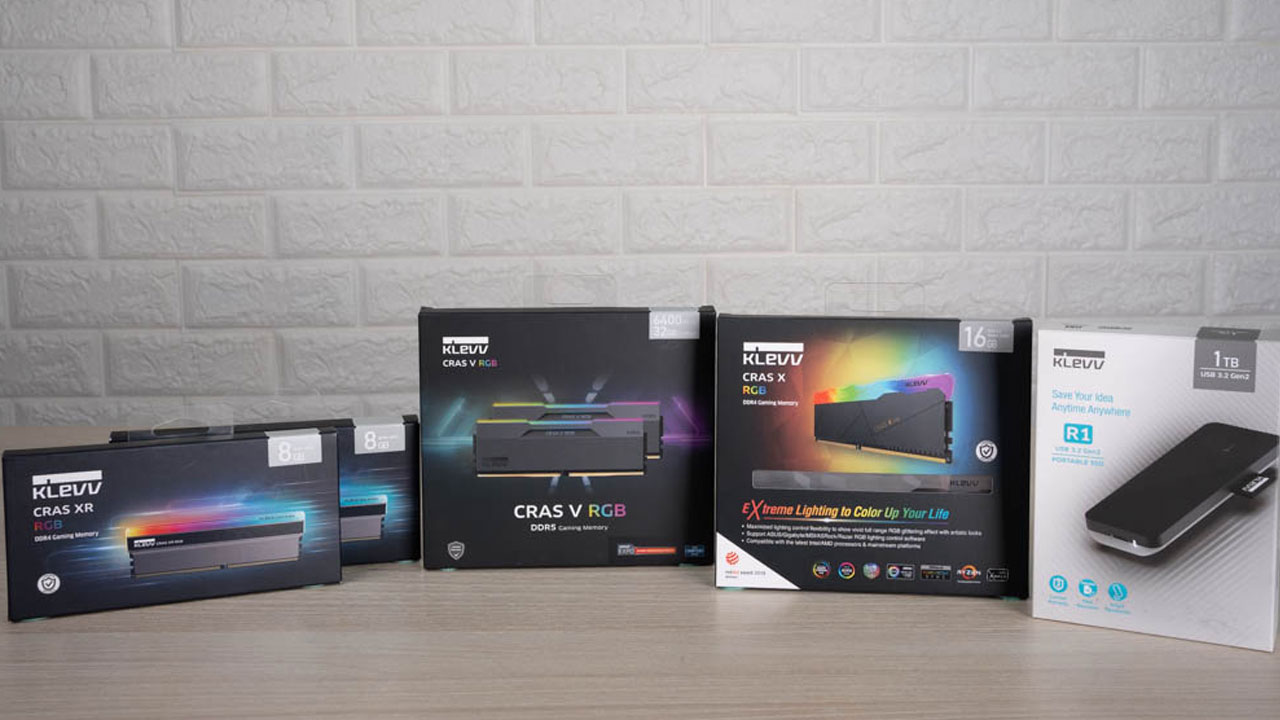 榮獲 iF Design Award、德國紅點肯定｜KLEVV CRAS 系列記憶體 、R1 Portable 可攜式 SSD